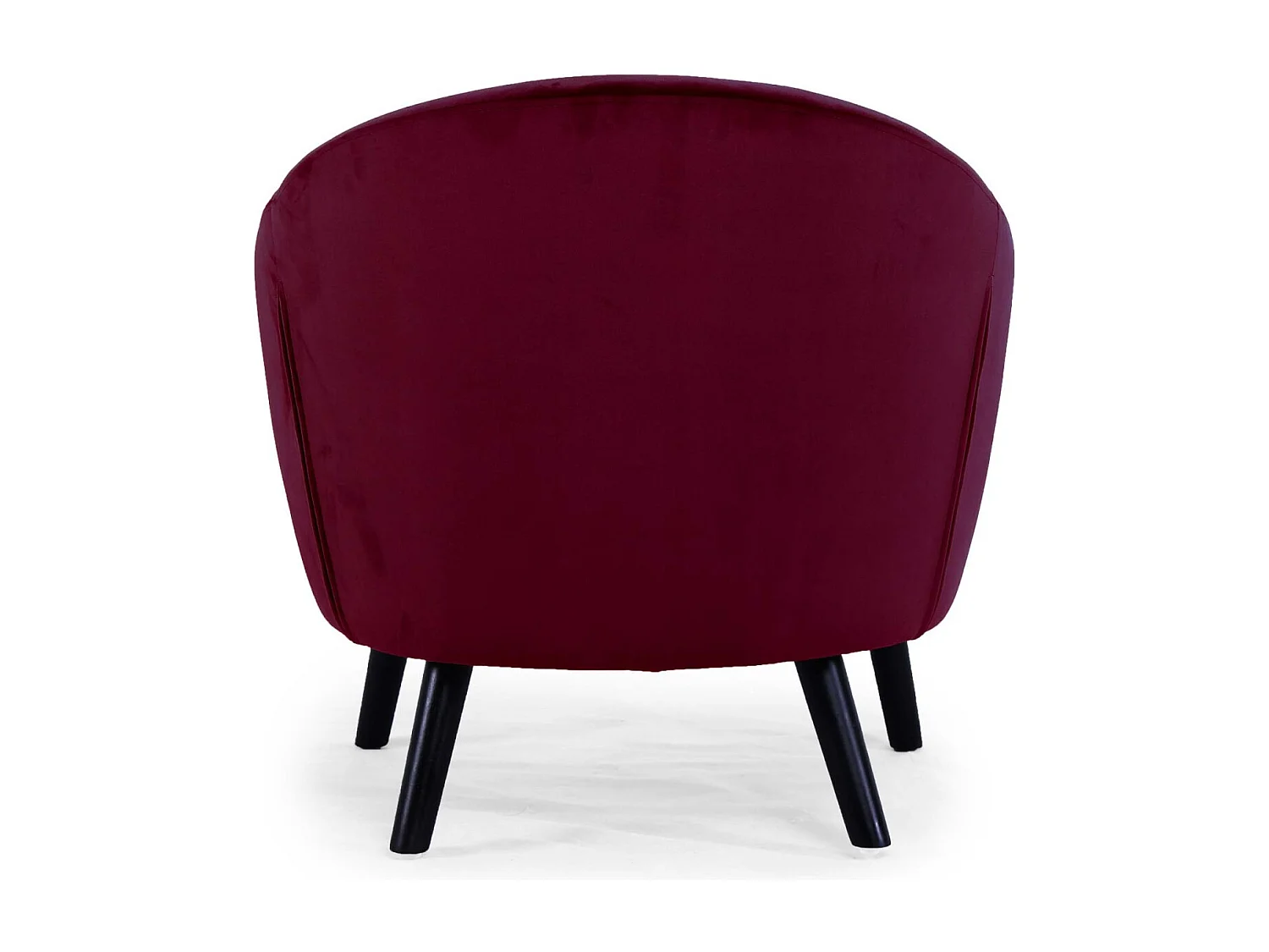 Fauteuil Scandinave Velours "Lopy" 79cm Bordeaux