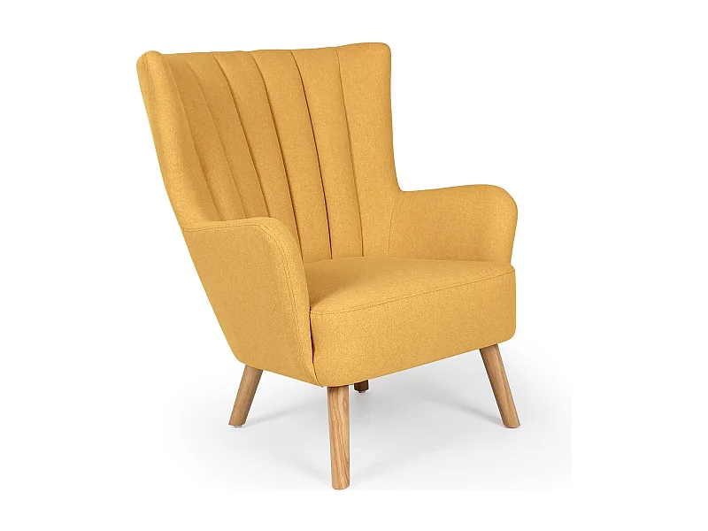 Fauteuil scandinave Vidal Jaune