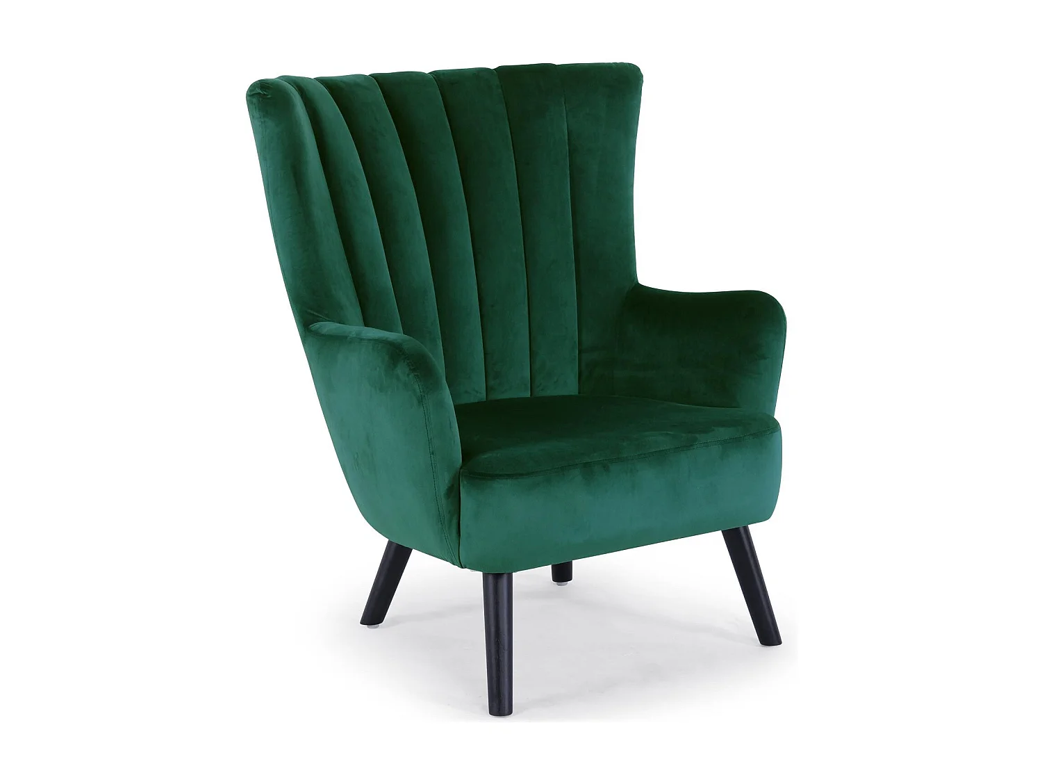 Fauteuil Scandinave Velours "Velvet" 94cm Vert