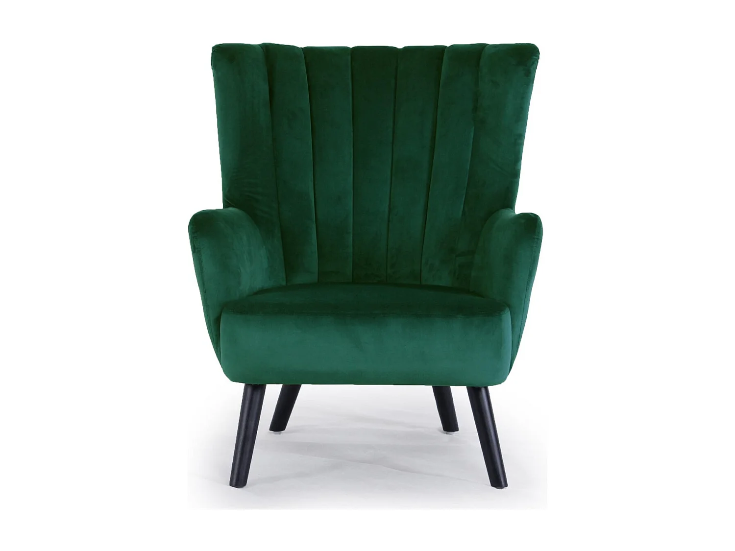 Fauteuil Scandinave Velours "Velvet" 94cm Vert