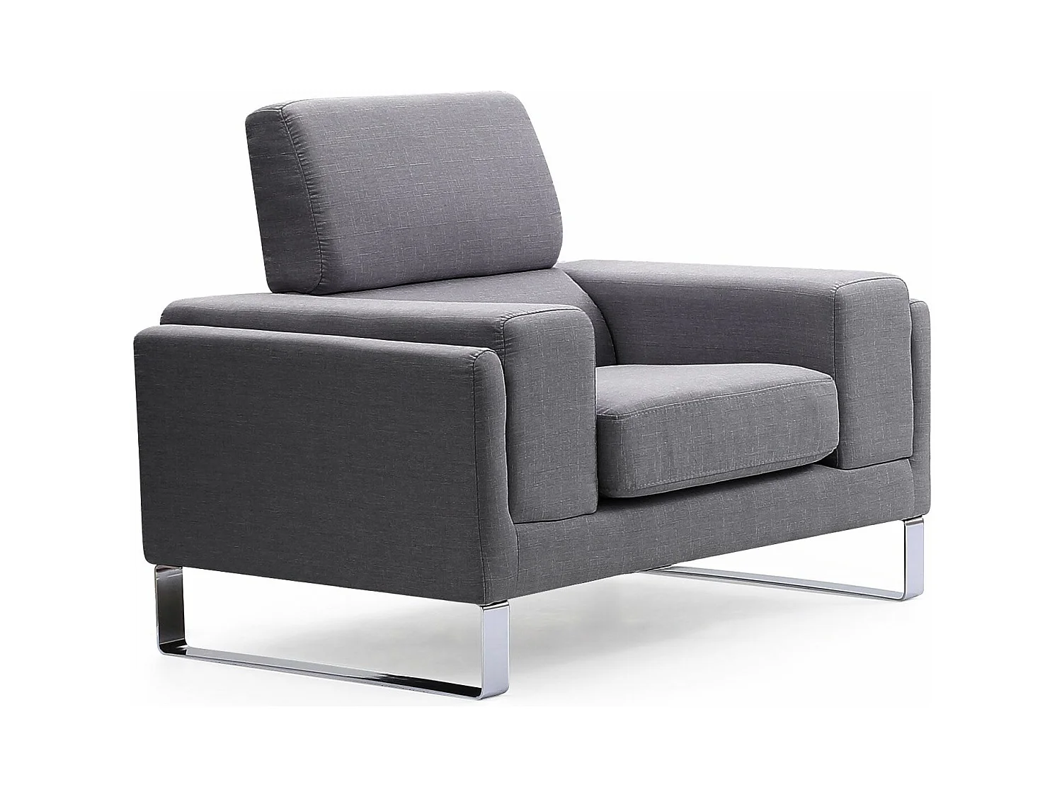 Fauteuil Barth Tissu Gris clair