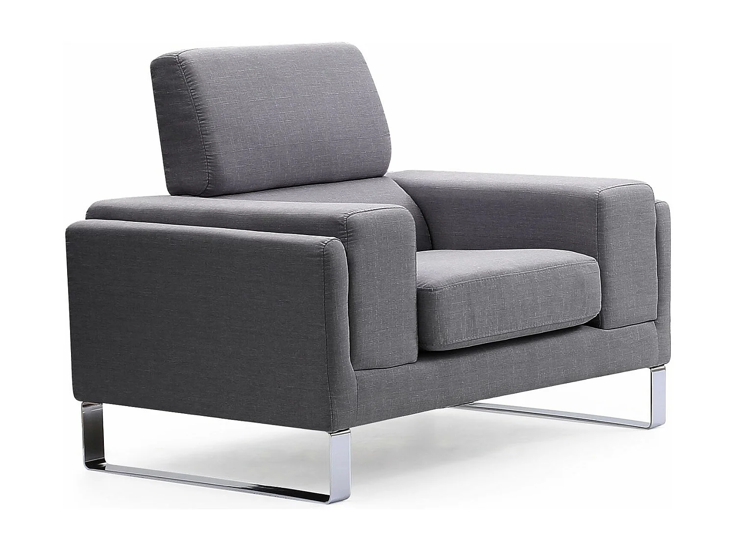 Fauteuil en Tissu "Ezekiel" 104cm Gris Clair