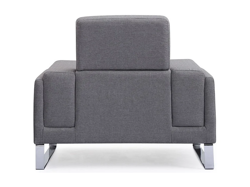 Fauteuil en Tissu "Ezekiel" 104cm Gris Clair