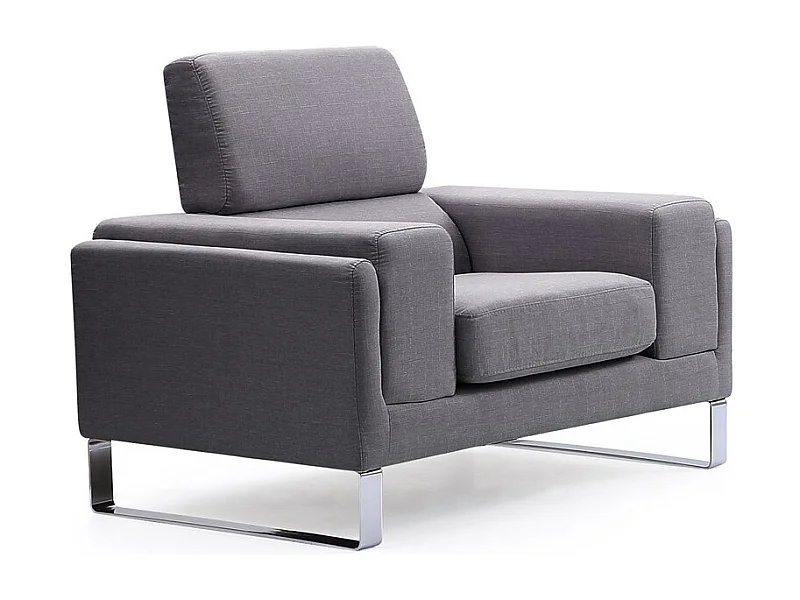 Fauteuil Barth Tissu Gris clair