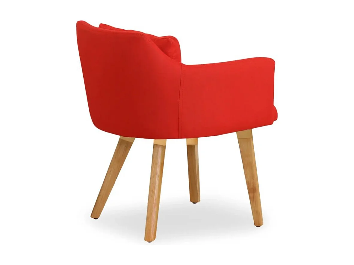 Fauteuil Scandinave "Alan" 70cm Rouge