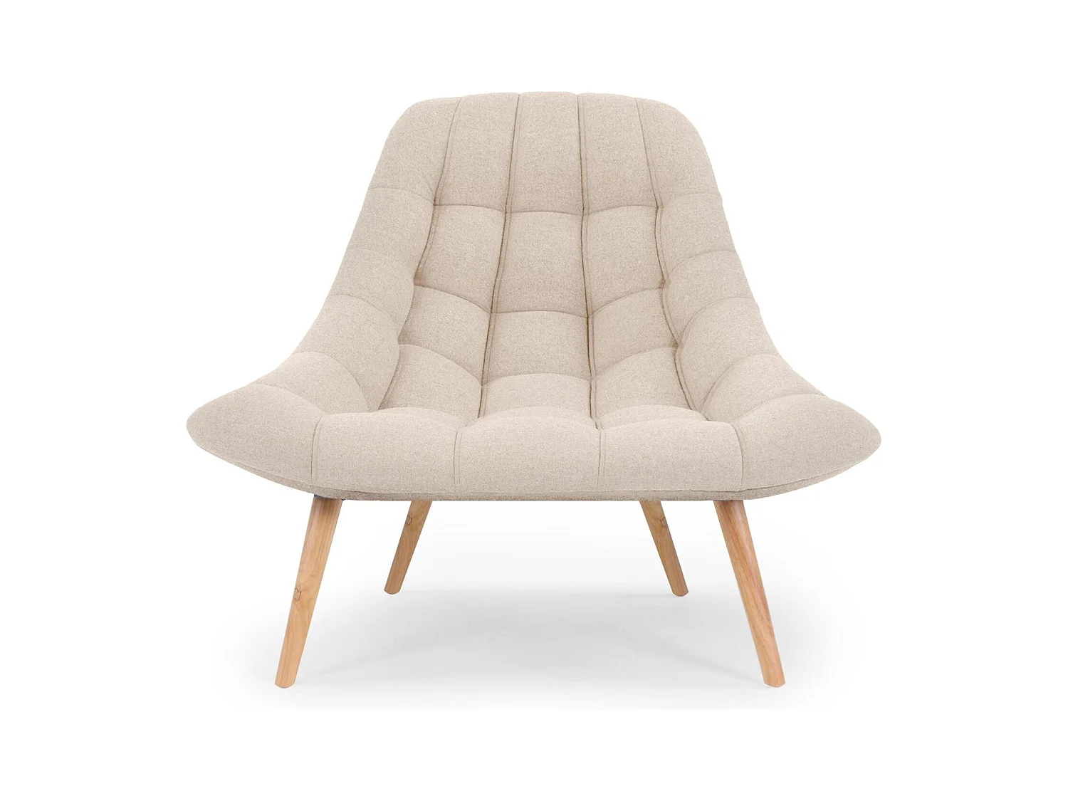 Lot de 2 Fauteuils Scandinaves "Johan" 102cm Beige