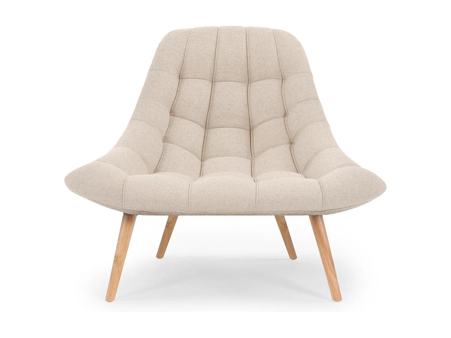 Lot de 2 Fauteuils Scandinaves "Johan" 102cm Beige