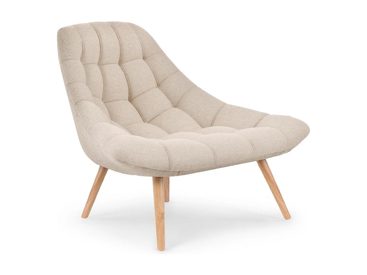 Lot de 2 fauteuils Danios Tissu Beige