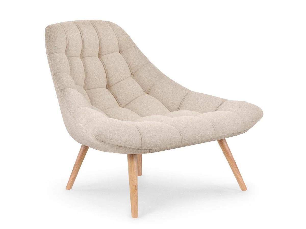 Lot de 2 Fauteuils Scandinaves "Johan" 102cm Beige