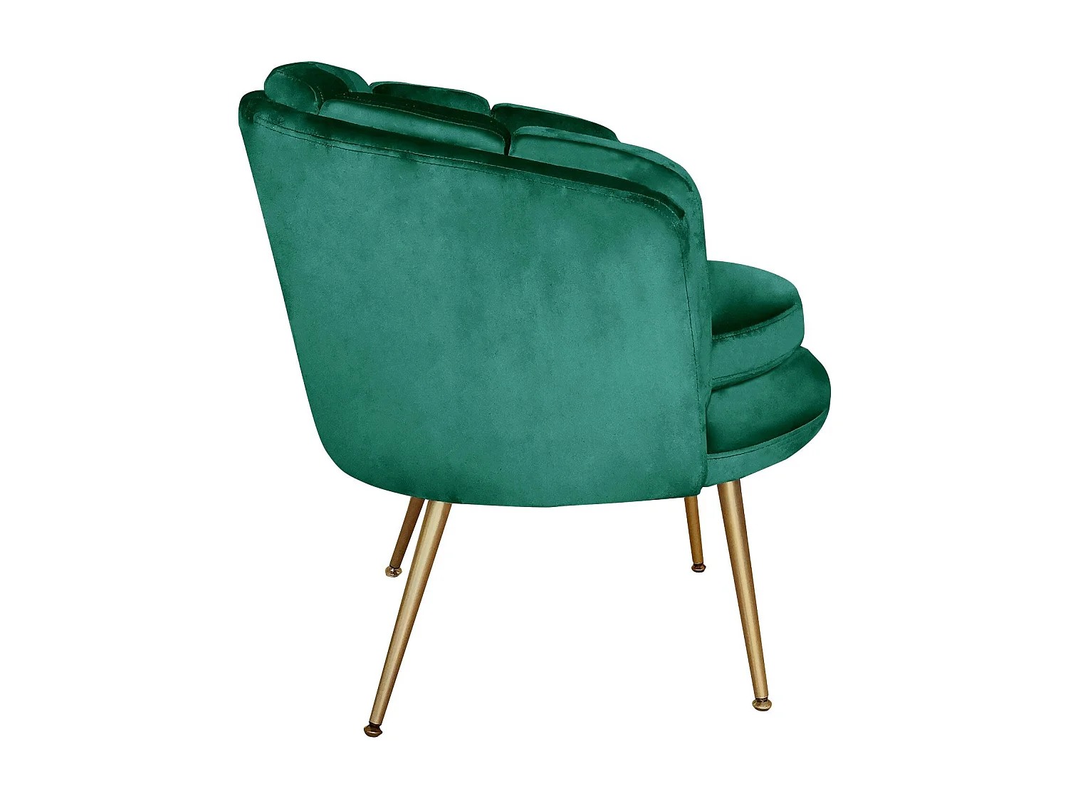 Runder Samt Sessel "Brenda" Grün - Bequem und Elegant