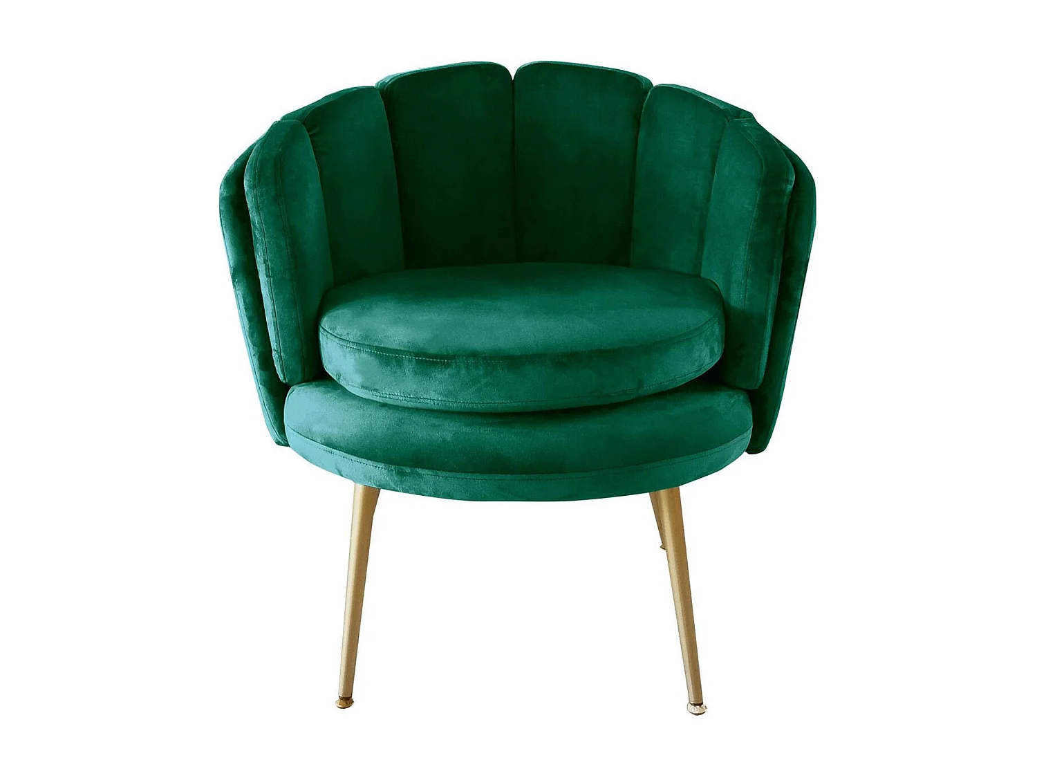 Runder Samt Sessel "Brenda" Grün - Bequem und Elegant