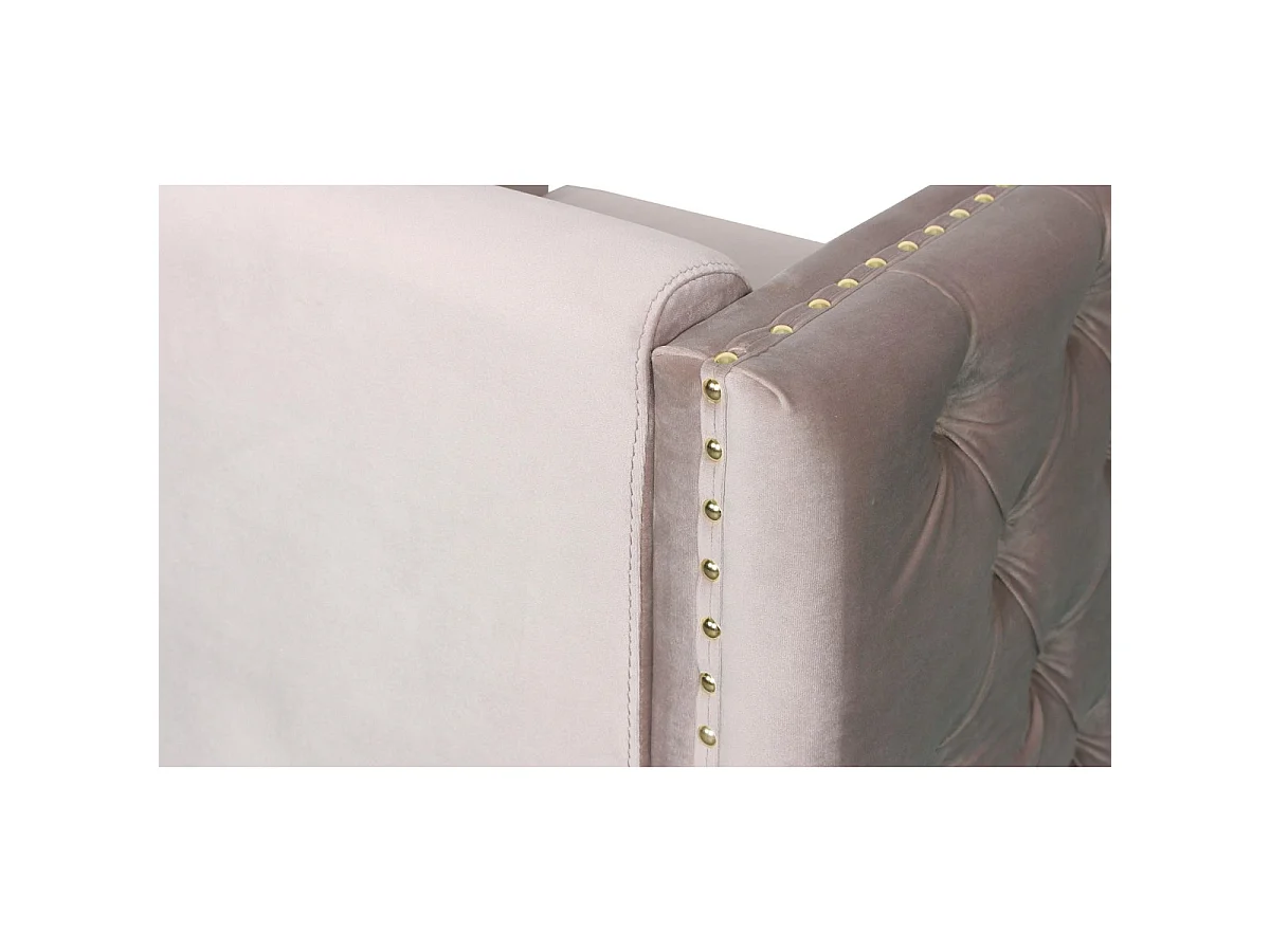 Fauteuil Design en Velours "Suez" 83cm Taupe