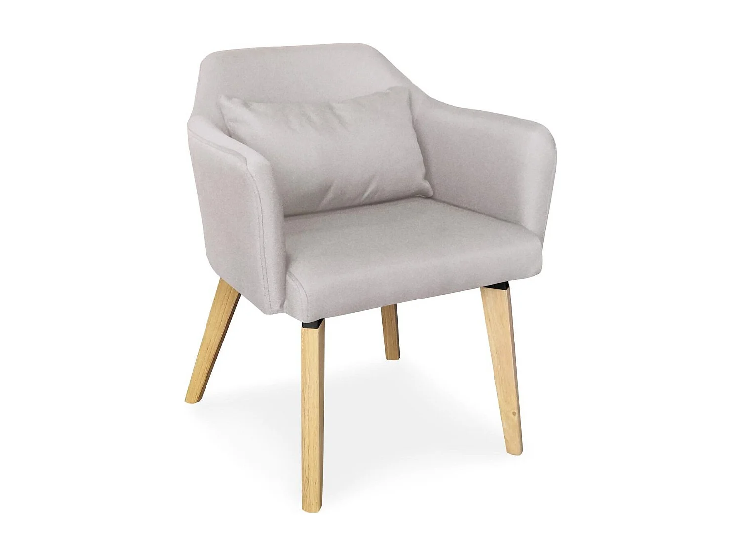 Lot de 2 Fauteuils Design Tissu "Nari" 70cm Beige