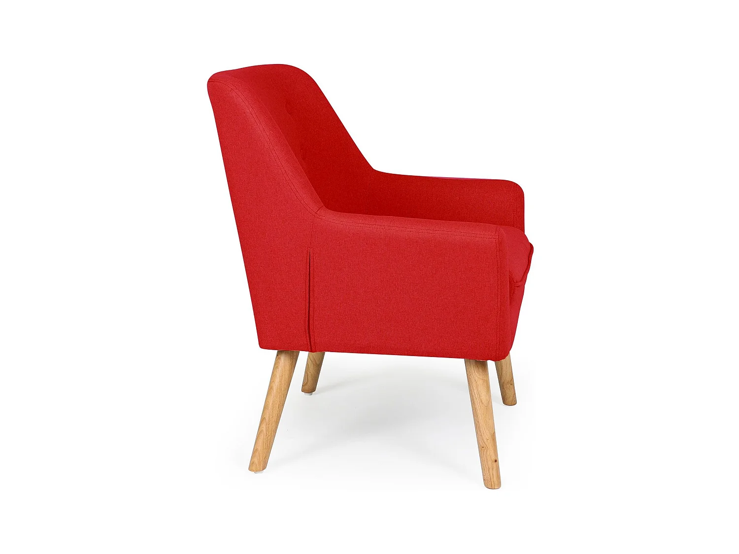Fauteuil Design en Tissu "Luigi" 85cm Rouge
