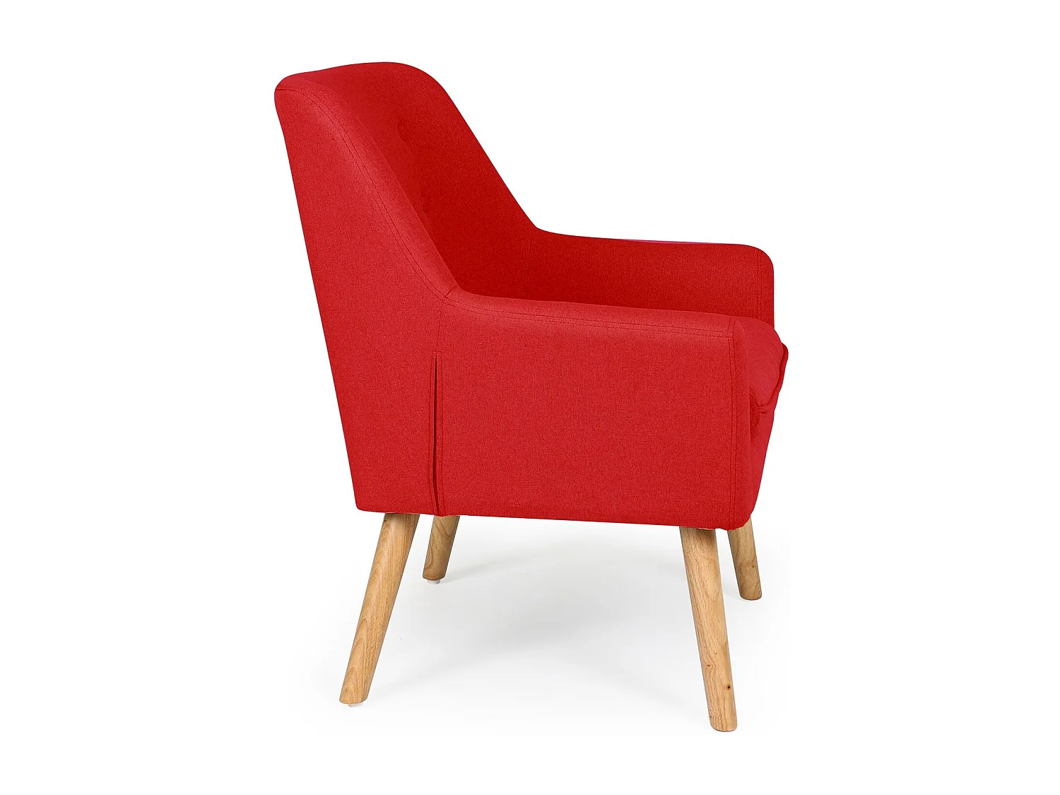 Sillón butaca estilo Nordico Gustav tela roja
