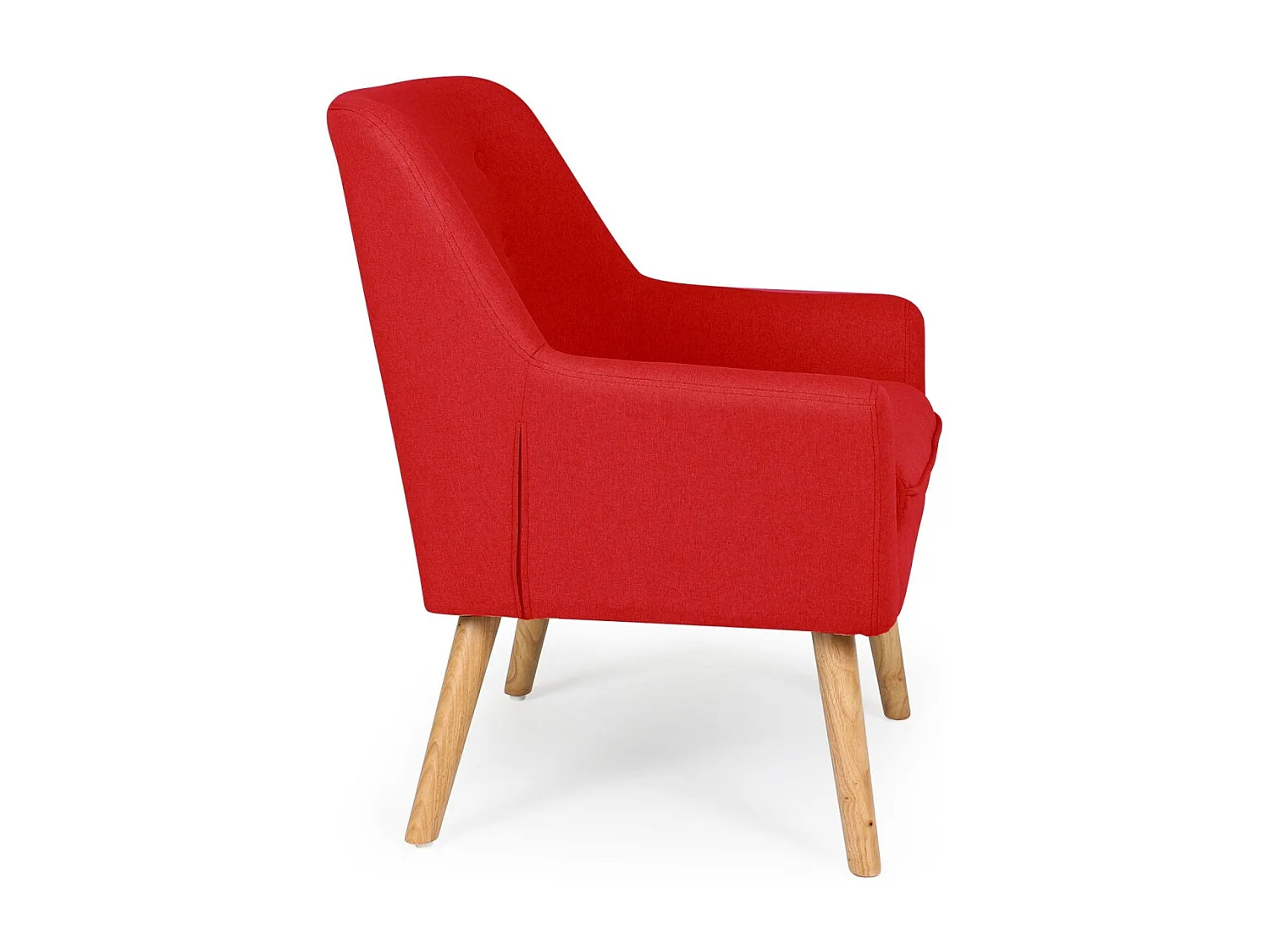Fauteuil Design en Tissu "Luigi" 85cm Rouge