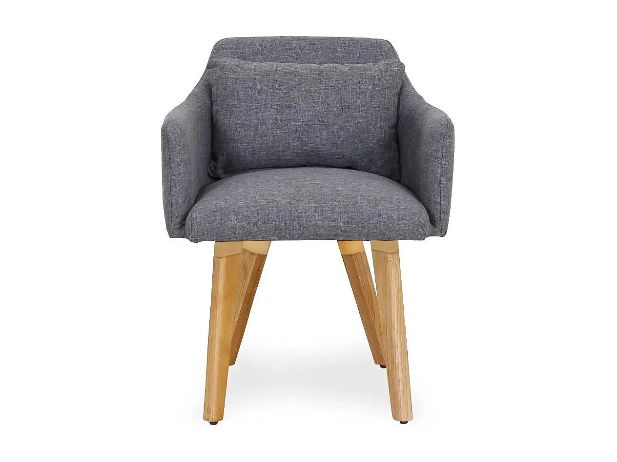 Fauteuil Scandinave "Alan" 70cm Gris Clair