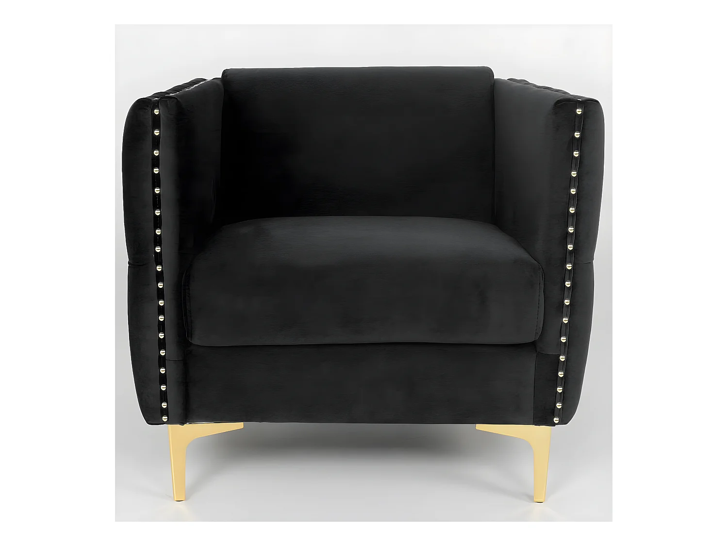 Fauteuil Joshua Velours Noir