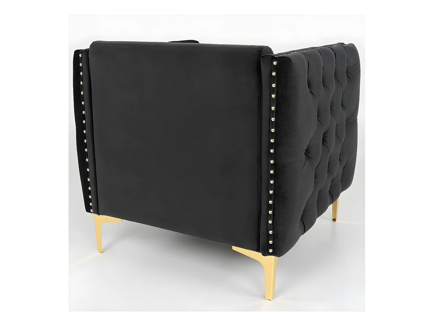 Fauteuil Joshua Velours Noir