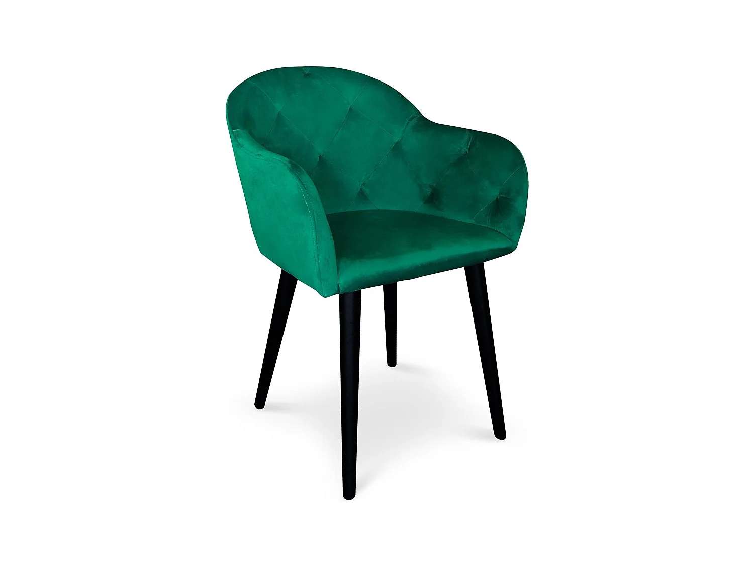 Fauteuil Design en Velours "Glany" 81cm Vert