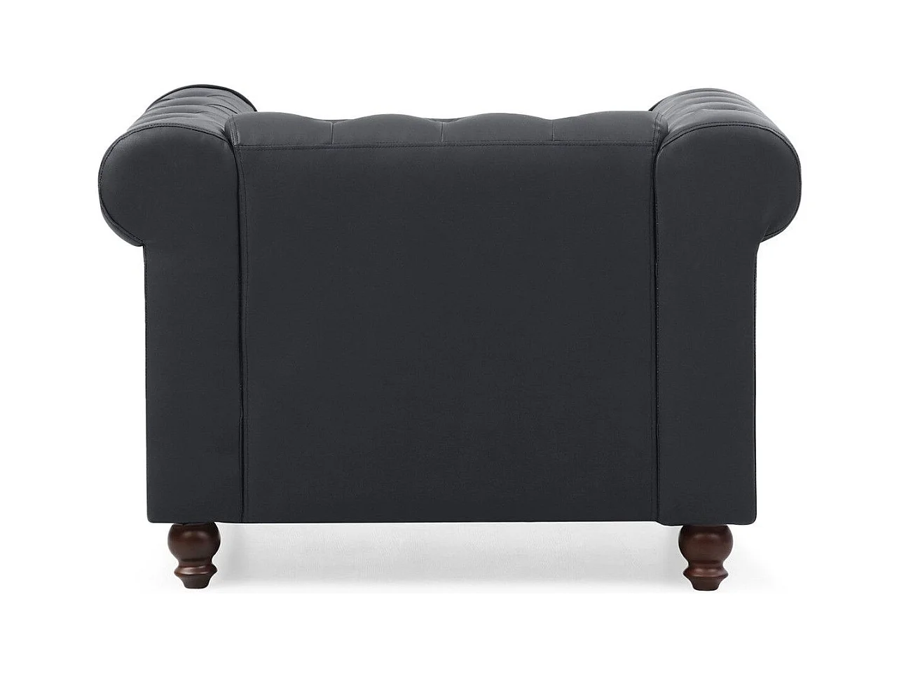 Chesterfield Sessel Schwarz Elegantes Design 111cm