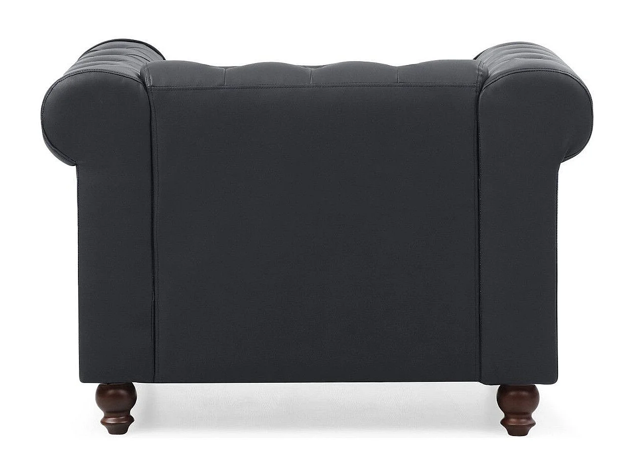 Chesterfield Sessel Schwarz Elegantes Design 111cm