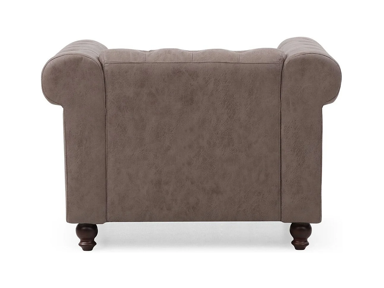 Fauteuil Design "Chesterfield" 110cm Tissu Vintage