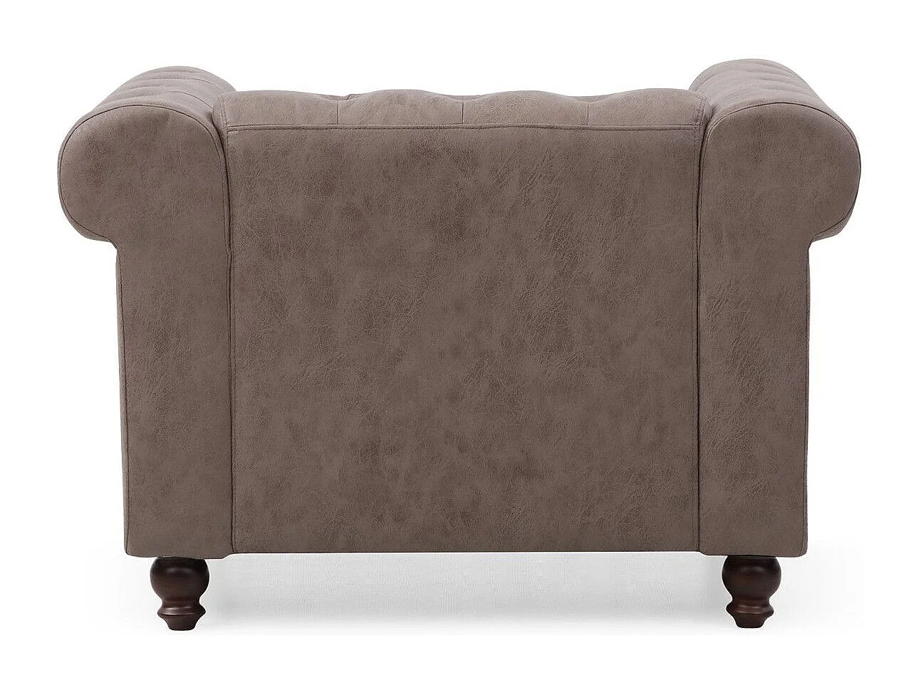 Fauteuil Design "Chesterfield" 110cm Tissu Vintage