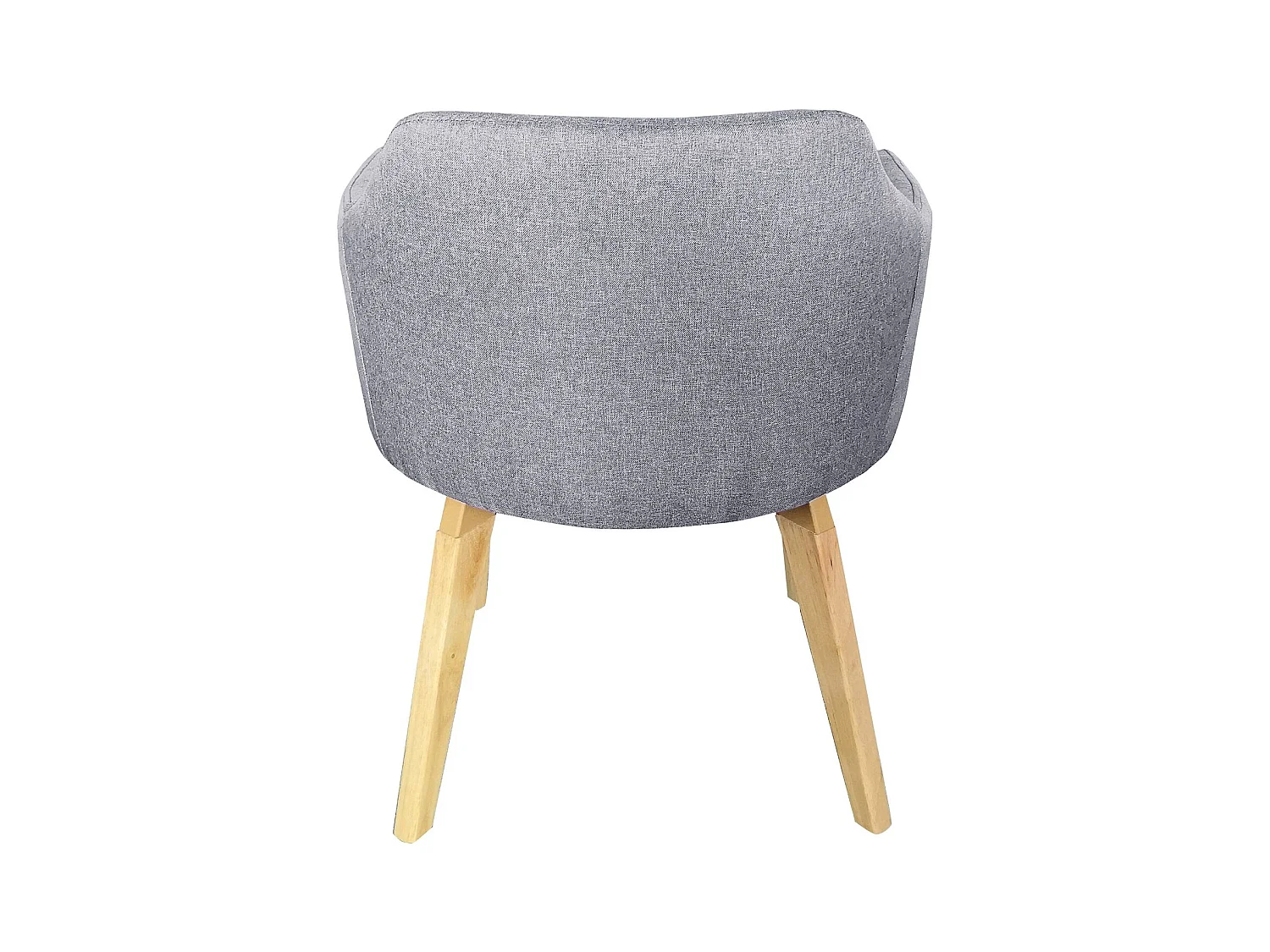 Fauteuil Scandinave en Tissu "Nari" 70cm Gris Clair