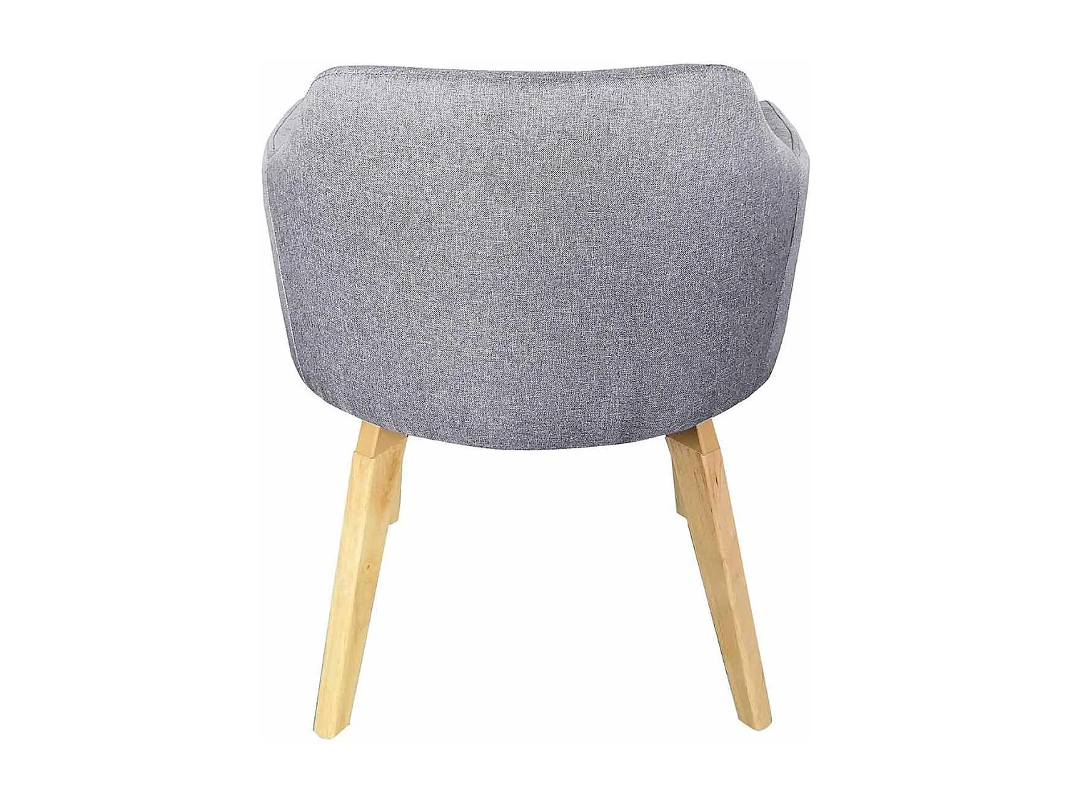 Fauteuil Scandinave en Tissu "Nari" 70cm Gris Clair