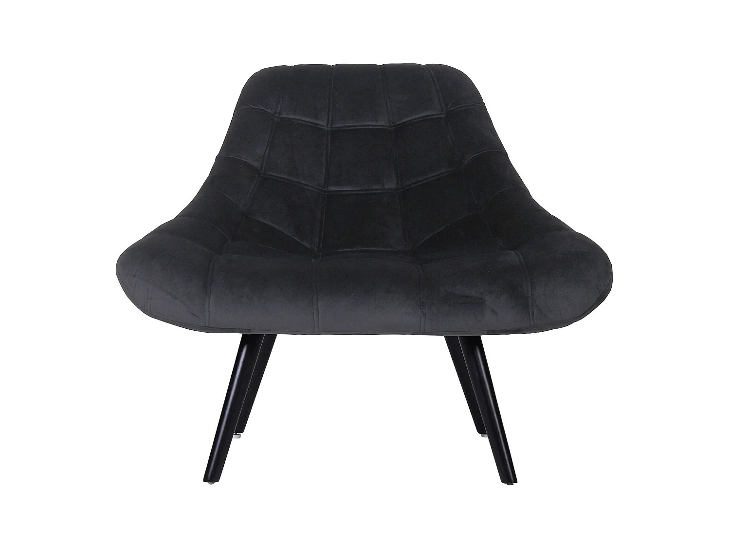 Fauteuil Scandinave en Velours "Johan" 102cm Noir