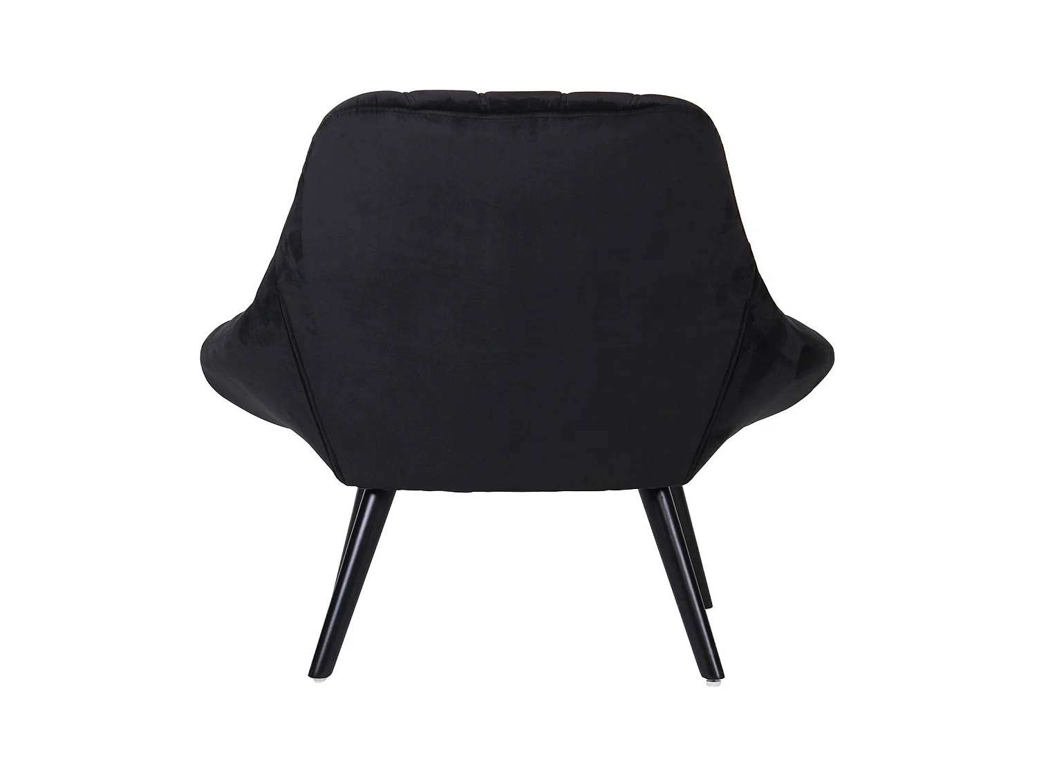 Fauteuil Scandinave en Velours "Johan" 102cm Noir