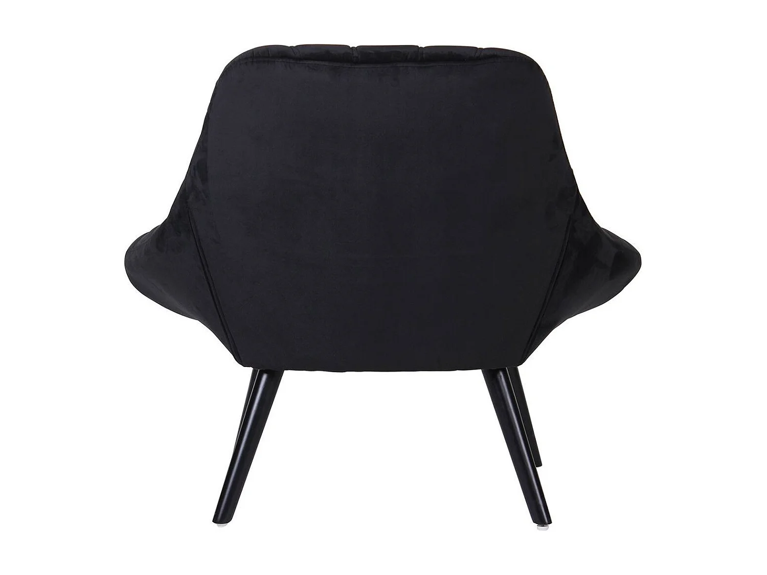 Fauteuil Scandinave en Velours "Johan" 102cm Noir
