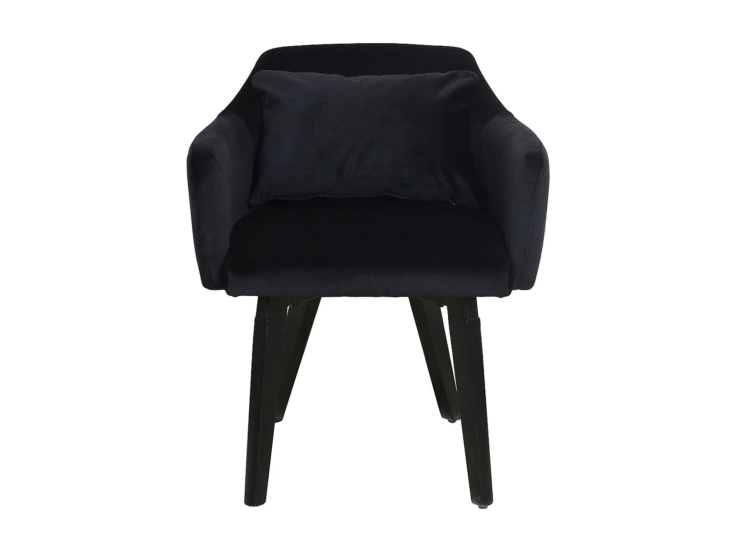 Fauteuil Scandinave Velours "Scanda" 70cm Noir