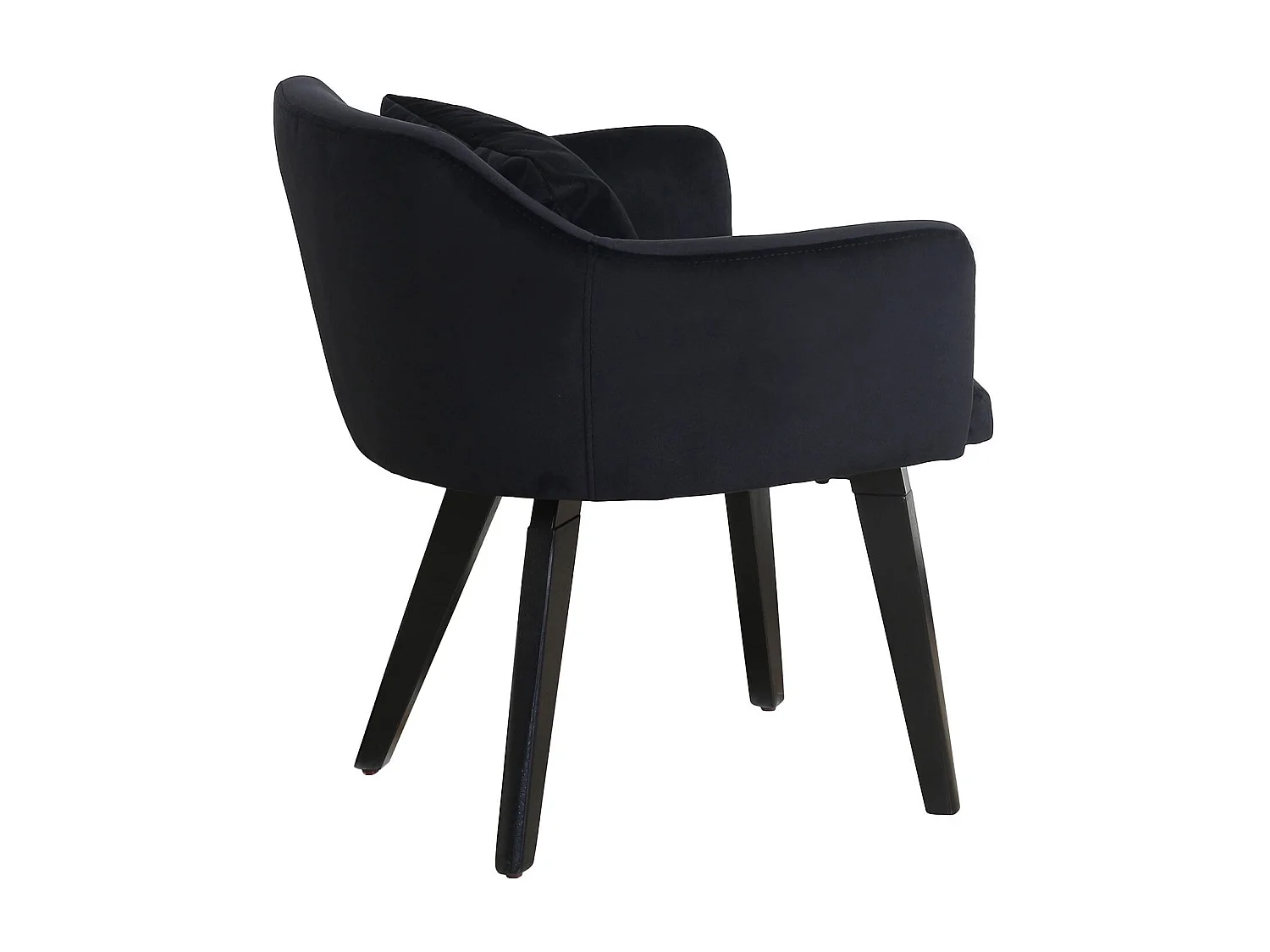 Fauteuil Scandinave Velours "Scanda" 70cm Noir