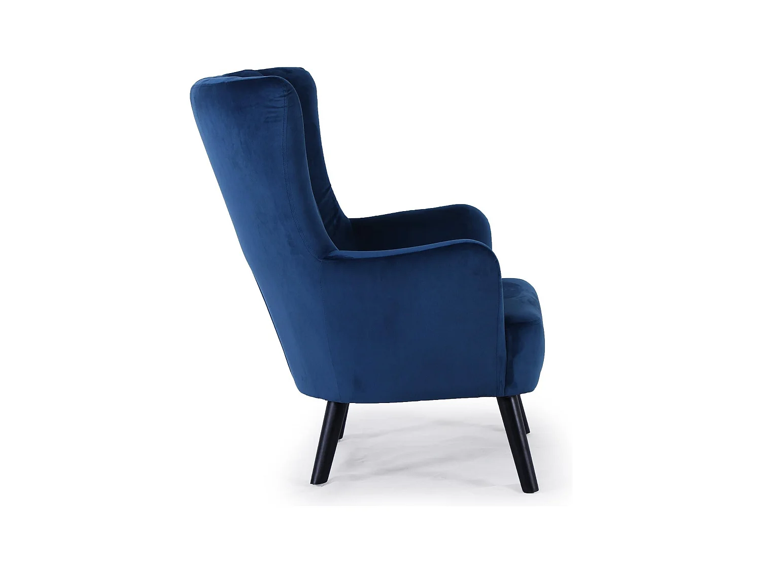 Fauteuil Scandinave Velours "Velvet" 94cm Bleu