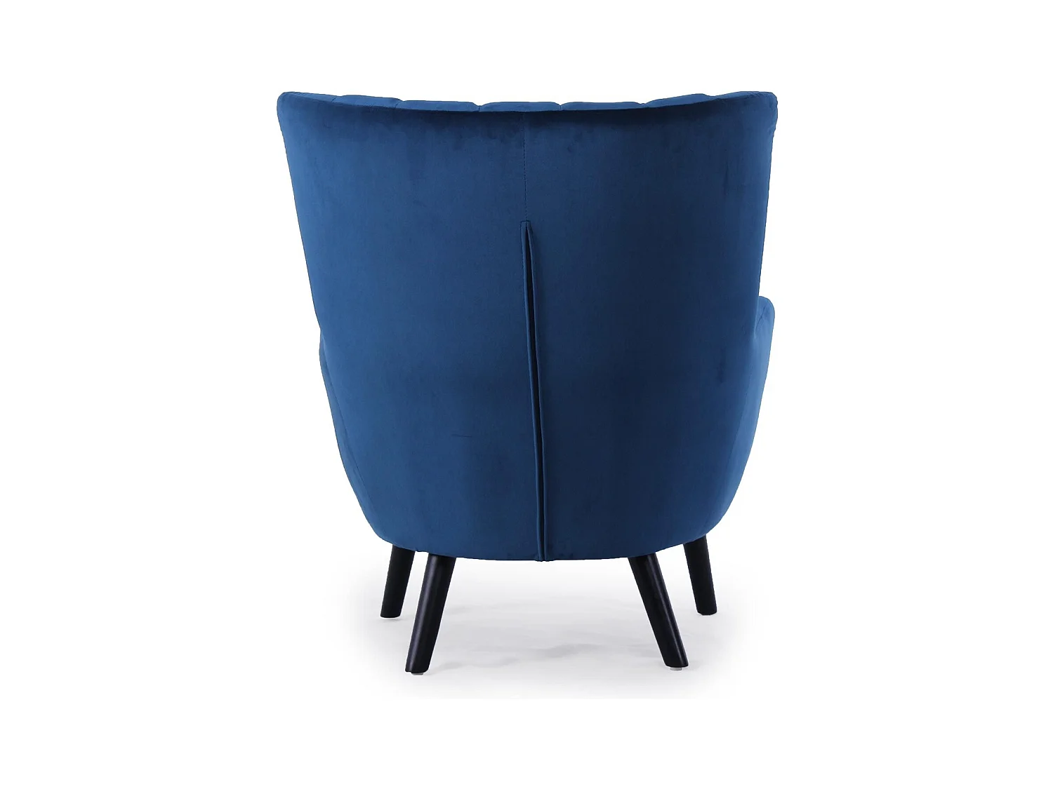 Fauteuil Scandinave Velours "Velvet" 94cm Bleu