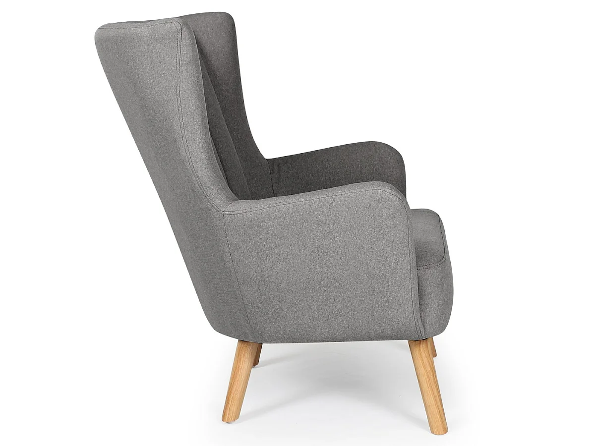 Fauteuil Scandinave "Jay" 94cm Gris