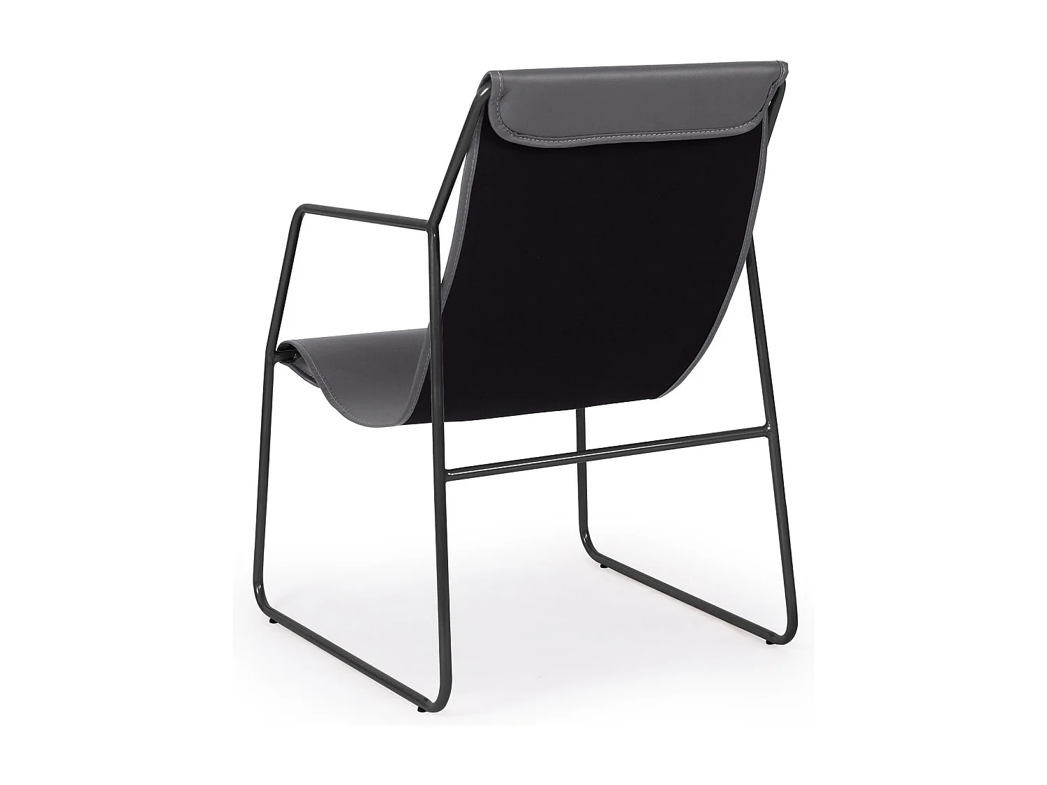 Fauteuil Design en Métal "Lysio" 88cm Gris & Noir