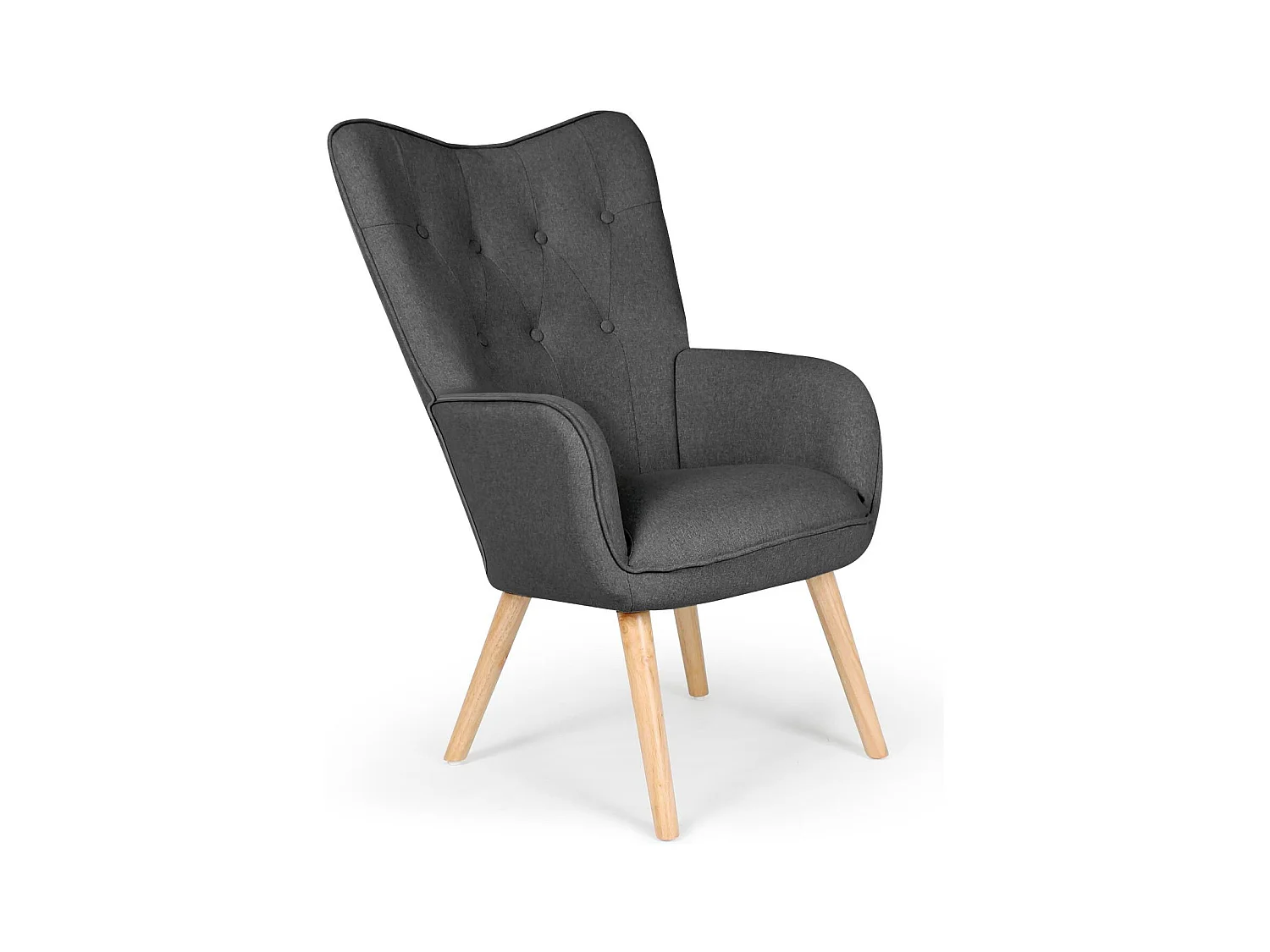Fauteuil Scandinave "Aimee" 67cm Gris Foncé