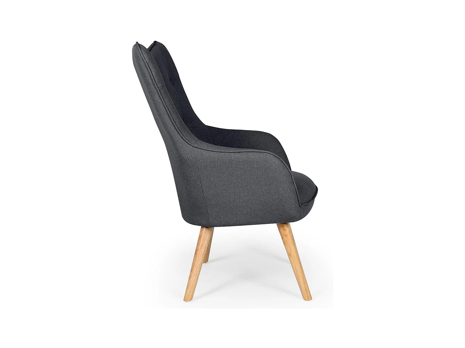 Fauteuil Scandinave "Aimee" 67cm Gris Foncé