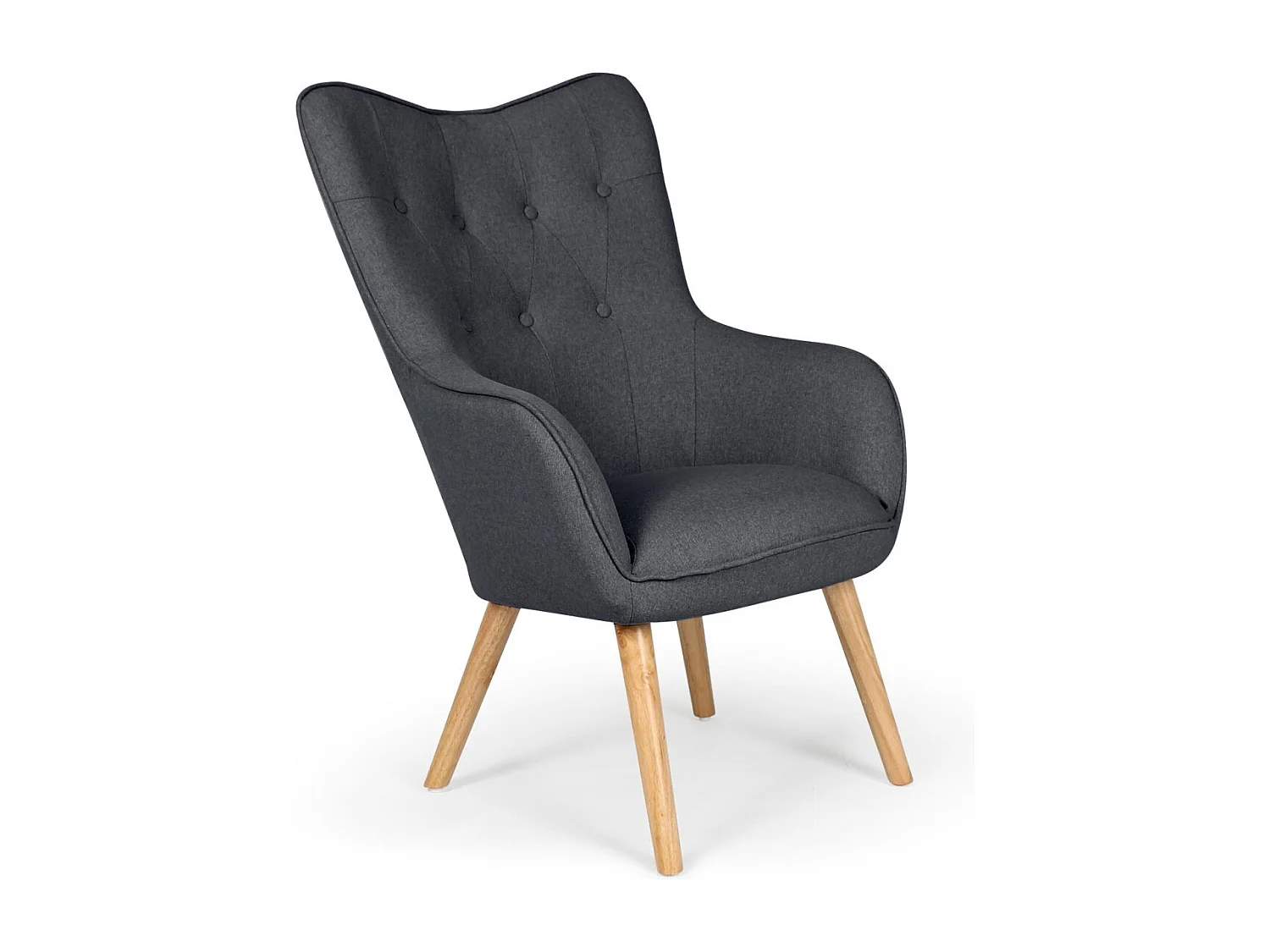 Fauteuil Scandinave "Aimee" 67cm Gris Foncé