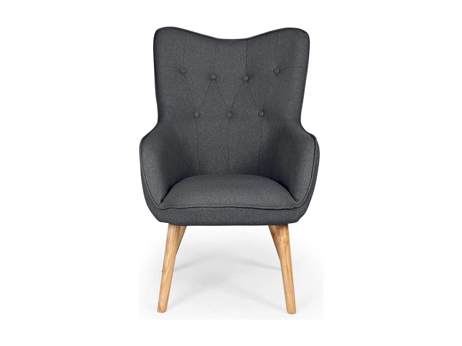 Fauteuil Scandinave "Aimee" 67cm Gris Foncé