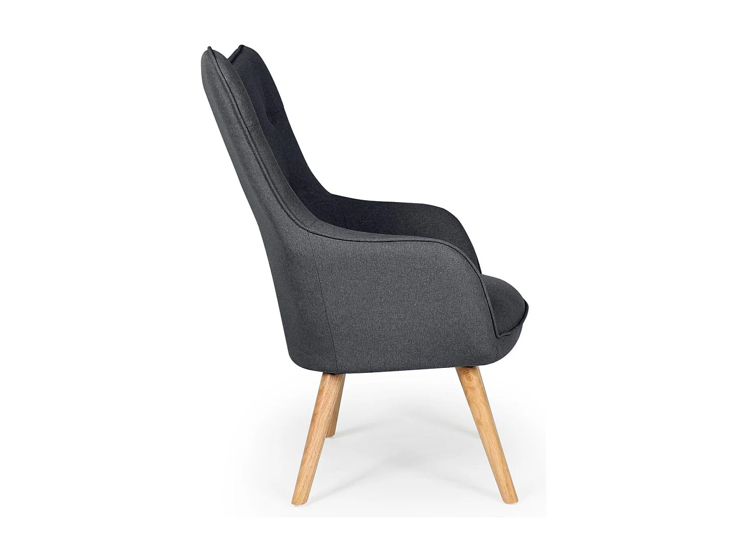 Fauteuil Scandinave "Aimee" 67cm Gris Foncé