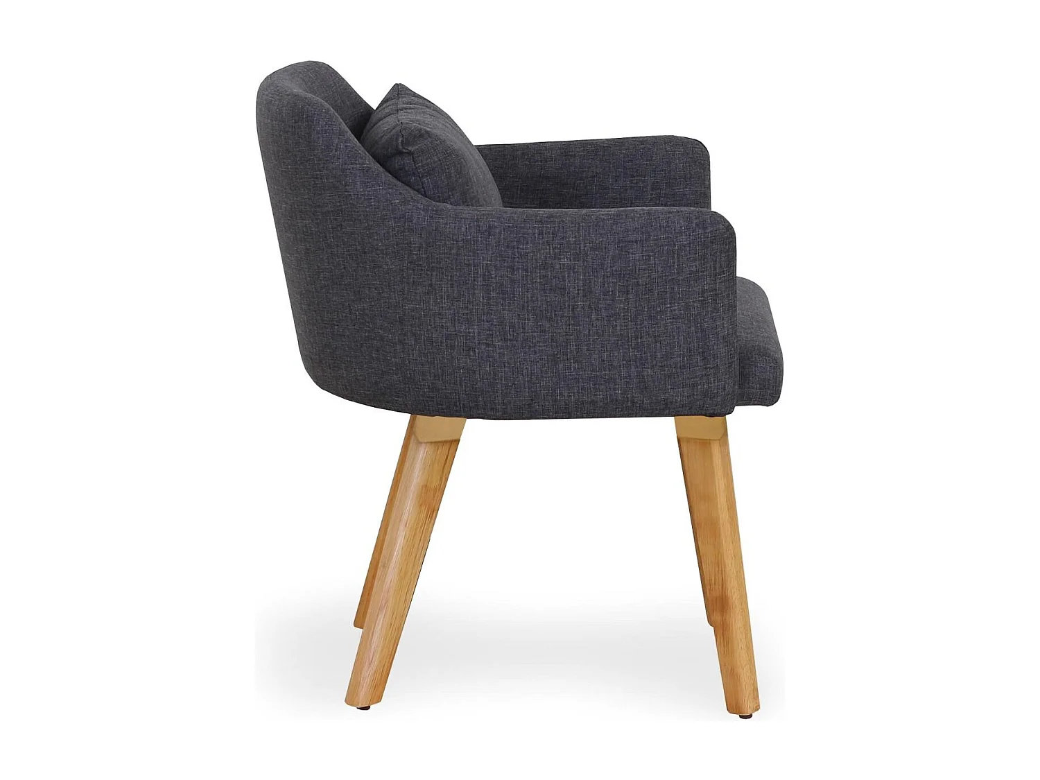 Fauteuil Scandinave "Alan" 70cm Gris Foncé