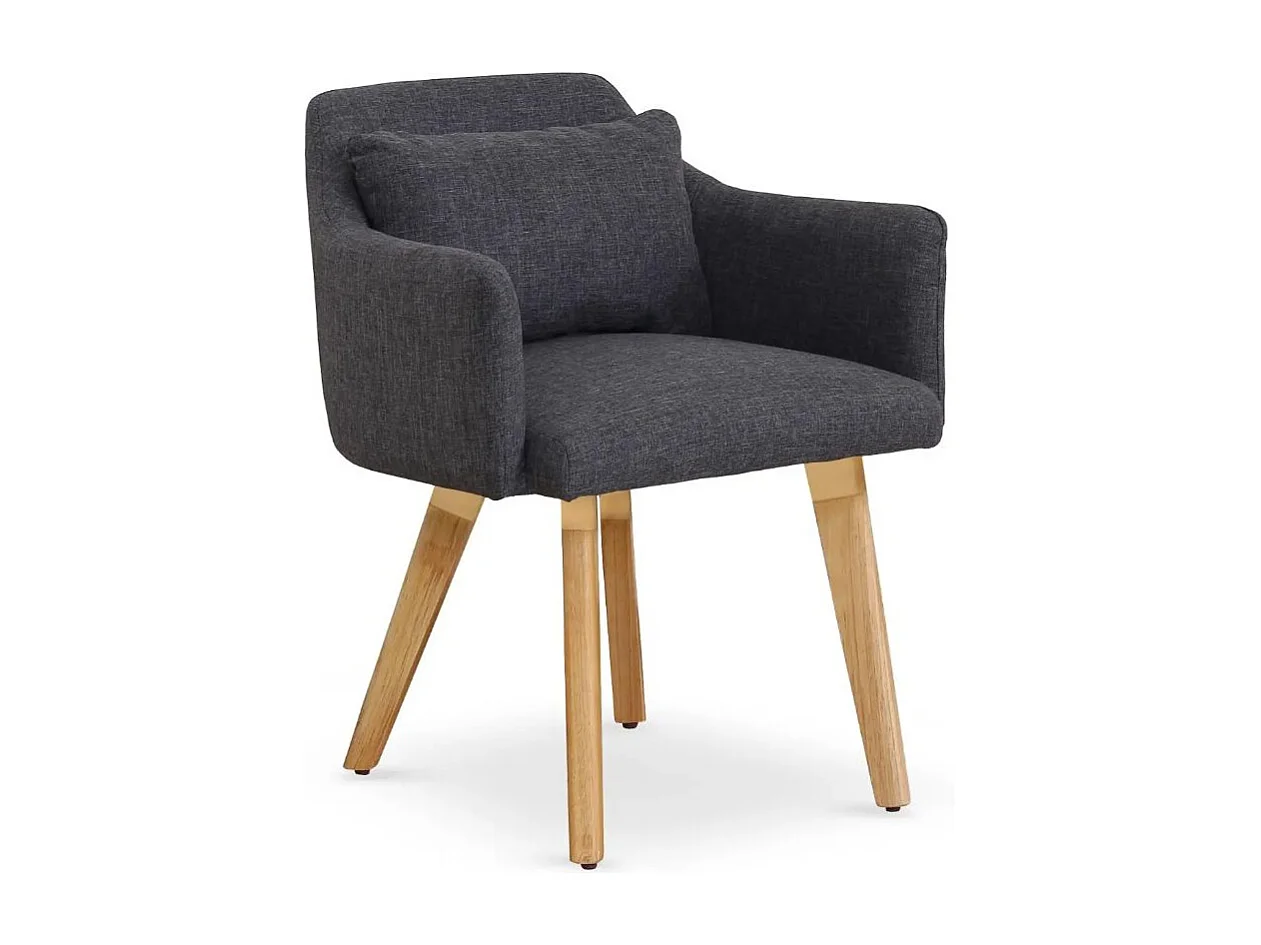 Fauteuil Scandinave "Alan" 70cm Gris Foncé