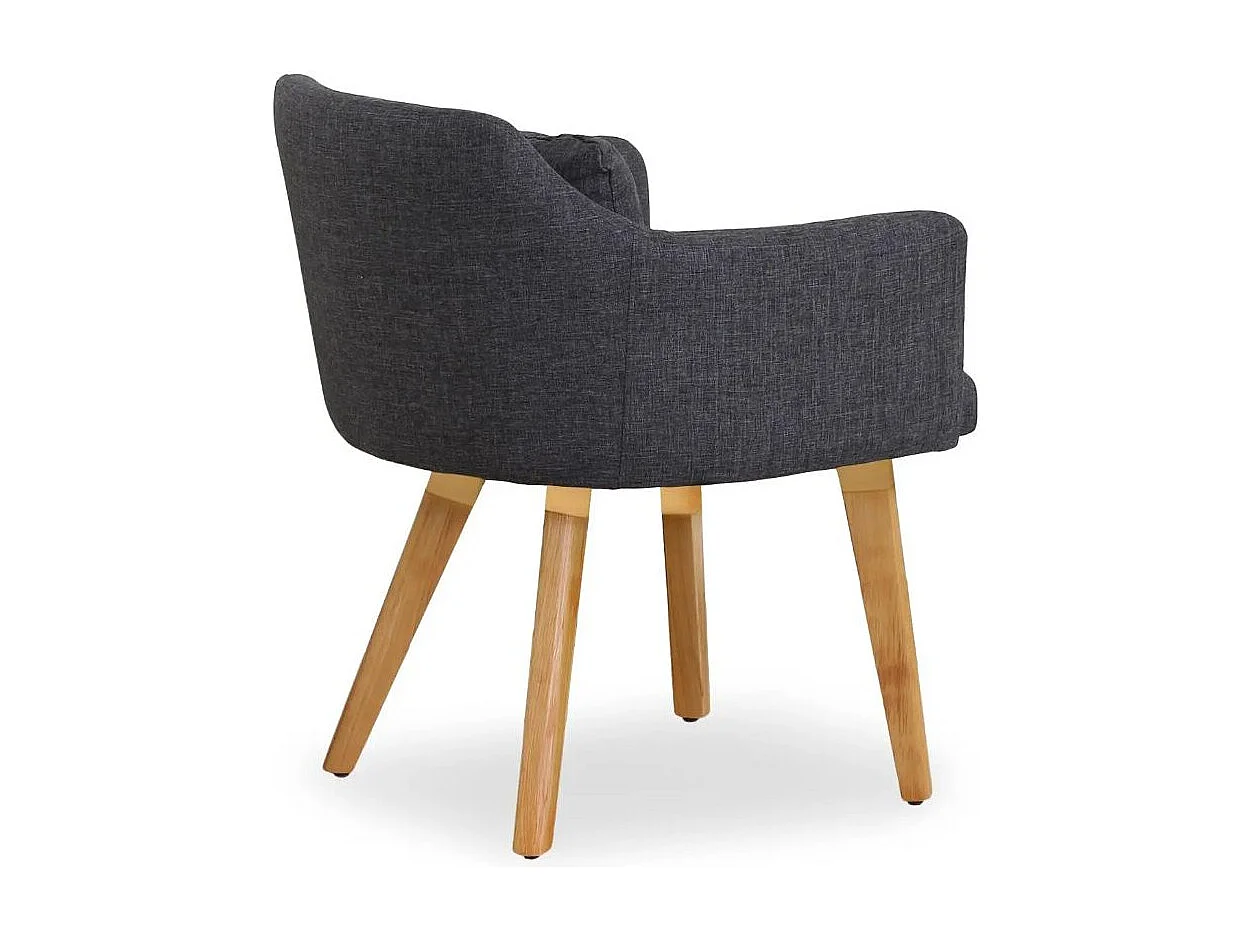 Fauteuil Scandinave "Alan" 70cm Gris Foncé