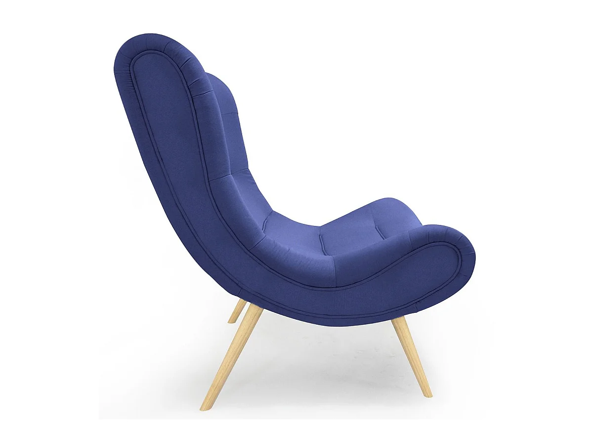 Fauteuil scandinave Romilly Tissu Bleu