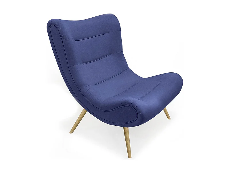 Fauteuil scandinave Romilly Tissu Bleu