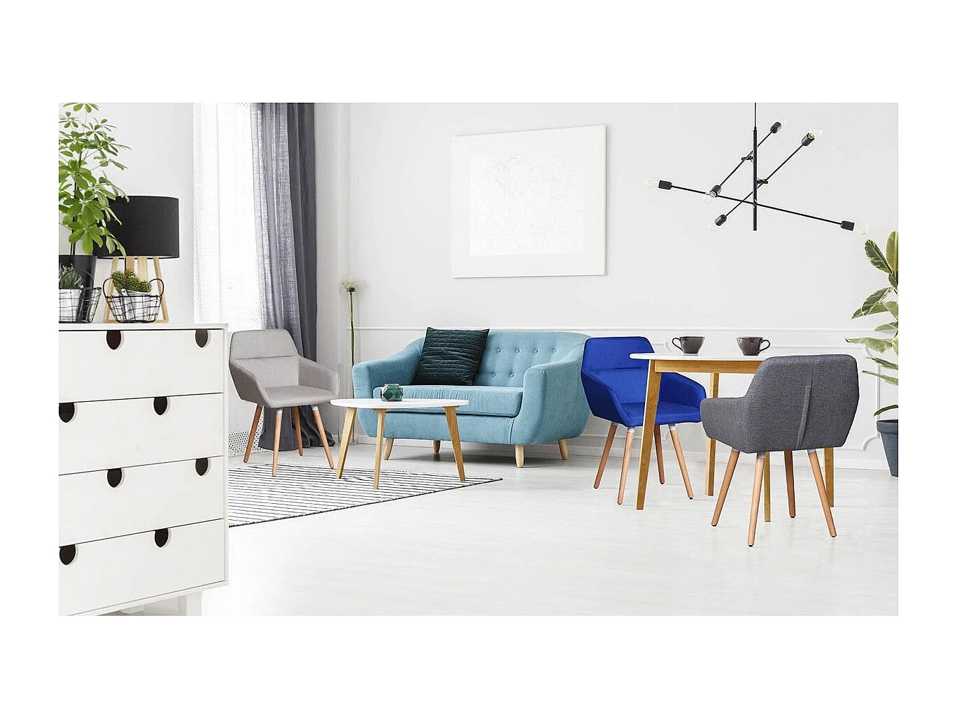 Fauteuil Design Scandinave "Dorcy" 82cm Beige